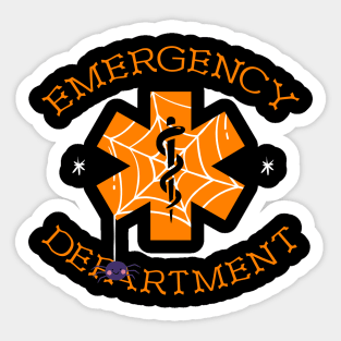 Halloween Nurse Emergency Department Sticker
